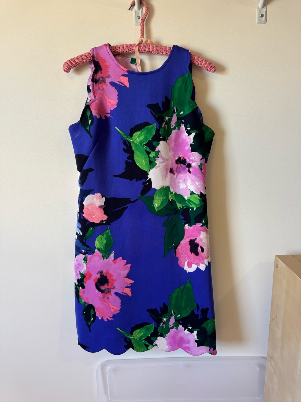 Vince Camuto Royal Blue Floral Sleeveless Shift Dress